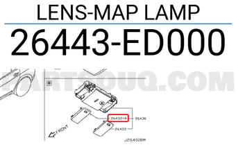 Nissan 26443ED000 LENS-MAP LAMP