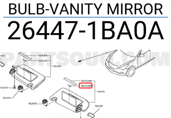 Nissan 264471BA0A BULB-VANITY MIRROR