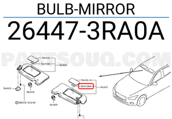 Nissan 264473RA0A BULB-MIRROR