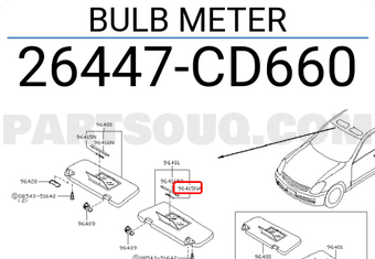 Nissan 26447CD660 BULB METER