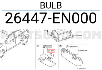 Nissan 26447EN000 BULB