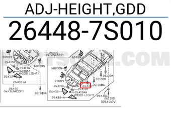 Nissan 264487S010 ADJ-HEIGHT,GDD