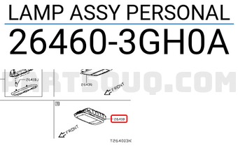 Nissan 264603GH0A LAMP ASSY PERSONAL