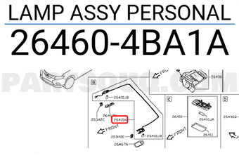 Nissan 264604BA1A LAMP ASSY PERSONAL