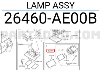 Nissan 26460AE00B LAMP ASSY