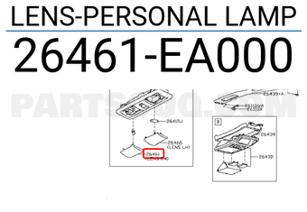 Nissan 26461EA000 LENS-PERSONAL LAMP