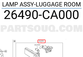 Nissan 26490CA000 LAMP ASSY-LUGGAGE ROOM