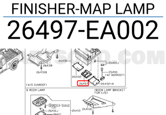 Nissan 26497EA002 FINISHER-MAP LAMP