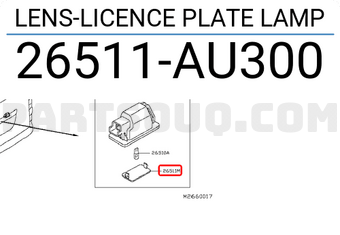 Nissan 26511AU300 LENS-LICENCE PLATE LAMP