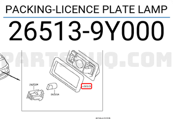 Nissan 265139Y000 PACKING-LICENCE PLATE LAMP