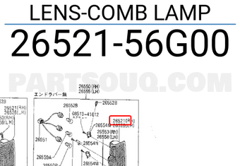 Nissan 2652156G00 LENS-COMB LAMP