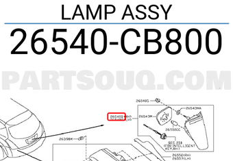 Nissan 26540CB800 LAMP ASSY
