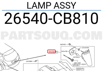 Nissan 26540CB810 LAMP ASSY