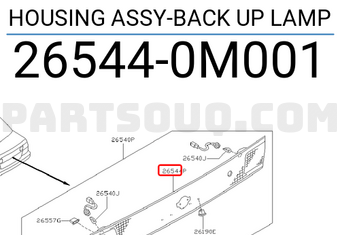 Nissan 265440M001 HOUSING ASSY-BACK UP LAMP