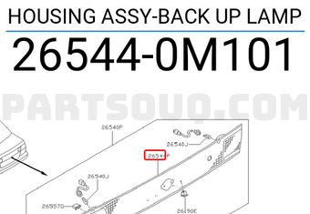 Nissan 265440M101 HOUSING ASSY-BACK UP LAMP