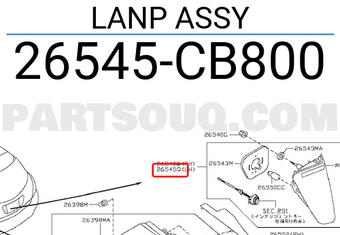Nissan 26545CB800 LANP ASSY