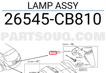 Nissan 26545CB810 LAMP ASSY