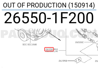 Nissan 265501F200 OUT OF PRODUCTION (150914)
