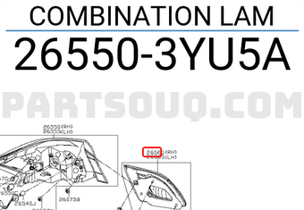 Nissan 265503YU5A COMBINATION LAM