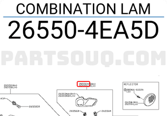 Nissan 265504EA5D COMBINATION LAM
