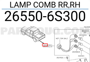 Nissan 265506S300 LAMP COMB RR,RH