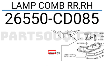 Nissan 26550CD085 LAMP COMB RR,RH