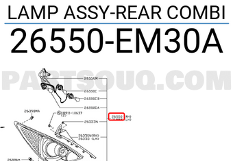 Nissan 26550EM30A LAMP ASSY-REAR COMBI