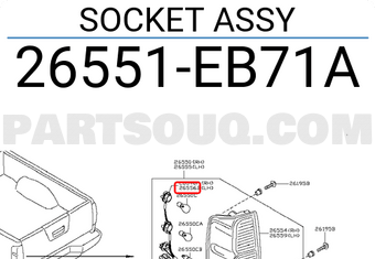 Nissan 26551EB71A SOCKET ASSY