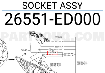 Nissan 26551ED000 SOCKET ASSY