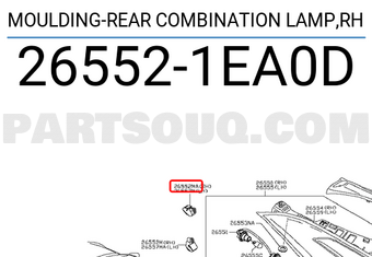 Nissan 265521EA0D MOULDING-REAR COMBINATION LAMP,RH