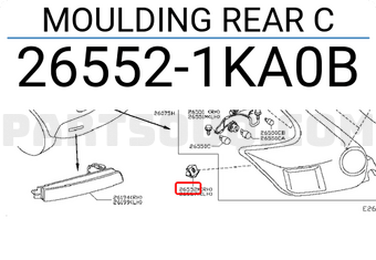Nissan 265521KA0B MOULDING REAR C