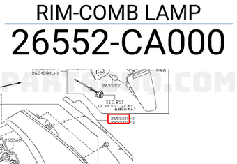 Nissan 26552CA000 RIM-COMB LAMP