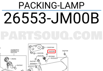 Nissan 26553JM00B PACKING-LAMP