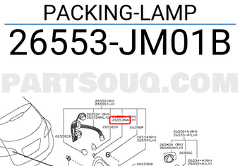Nissan 26553JM01B PACKING-LAMP