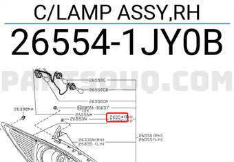 Nissan 265541JY0B C/LAMP ASSY,RH