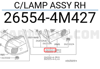 Nissan 265544M427 C/LAMP ASSY RH