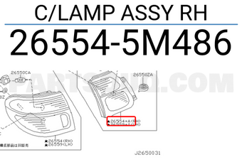 Nissan 265545M486 C/LAMP ASSY RH