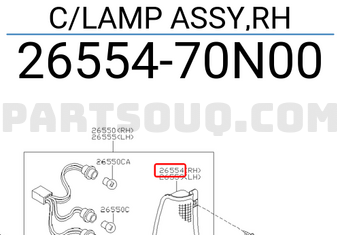 Nissan 2655470N00 C/LAMP ASSY,RH