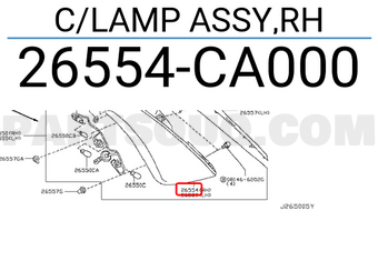 Nissan 26554CA000 C/LAMP ASSY,RH