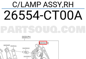 Nissan 26554CT00A C/LAMP ASSY,RH