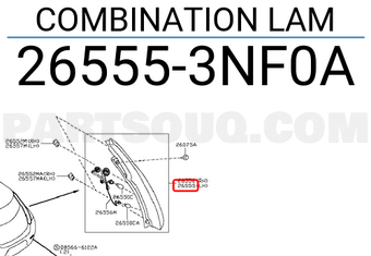 Nissan 265553NF0A COMBINATION LAM