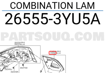 Nissan 265553YU5A COMBINATION LAM