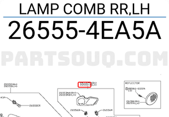 Nissan 265554EA5A LAMP COMB RR,LH