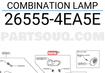 Nissan 265554EA5E COMBINATION LAMP