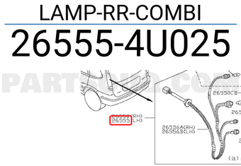 Nissan 265554U025 LAMP-RR-COMBI