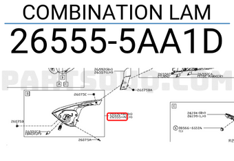 Nissan 265555AA1D COMBINATION LAM