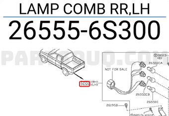 Nissan 265556S300 LAMP COMB RR,LH