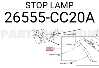 Nissan 26555CC20A STOP LAMP
