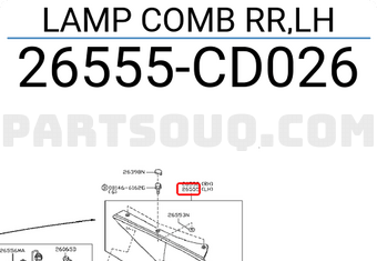 Nissan 26555CD026 LAMP COMB RR,LH