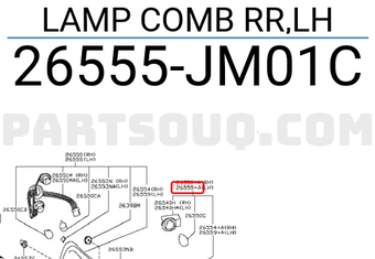 Nissan 26555JM01C LAMP COMB RR,LH